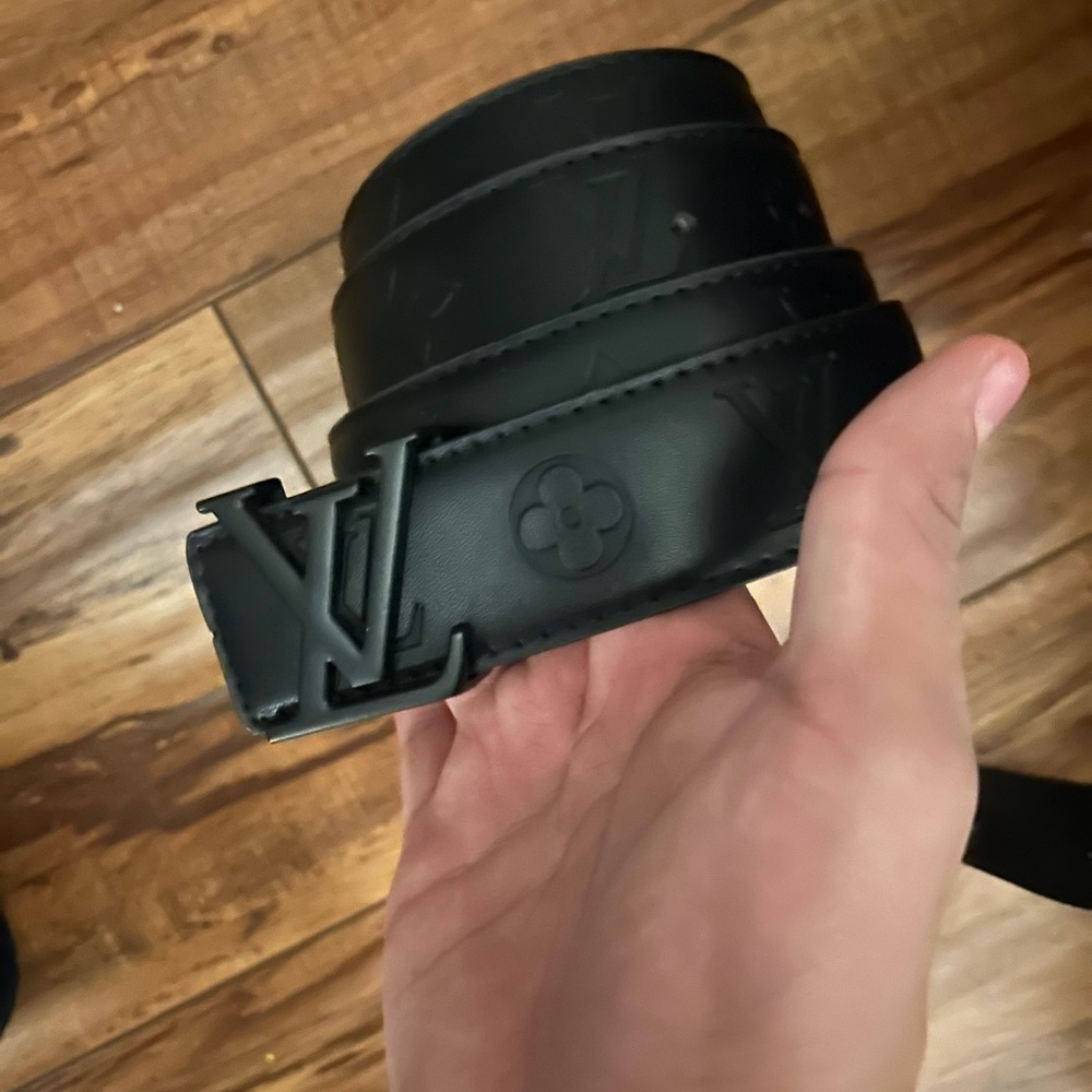 Louis Vuitton Black Monogram Men's Belt